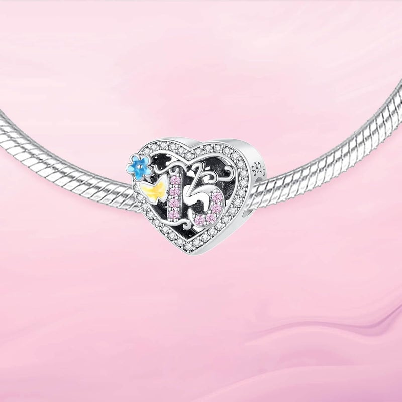 DATOUQI Queen Happy Birthday Hot Air Balloon Family Puppy Charm 925 Sterling Silver Charms for Bracelets and Necklaces Mother's Day Charms for Women - Image 2